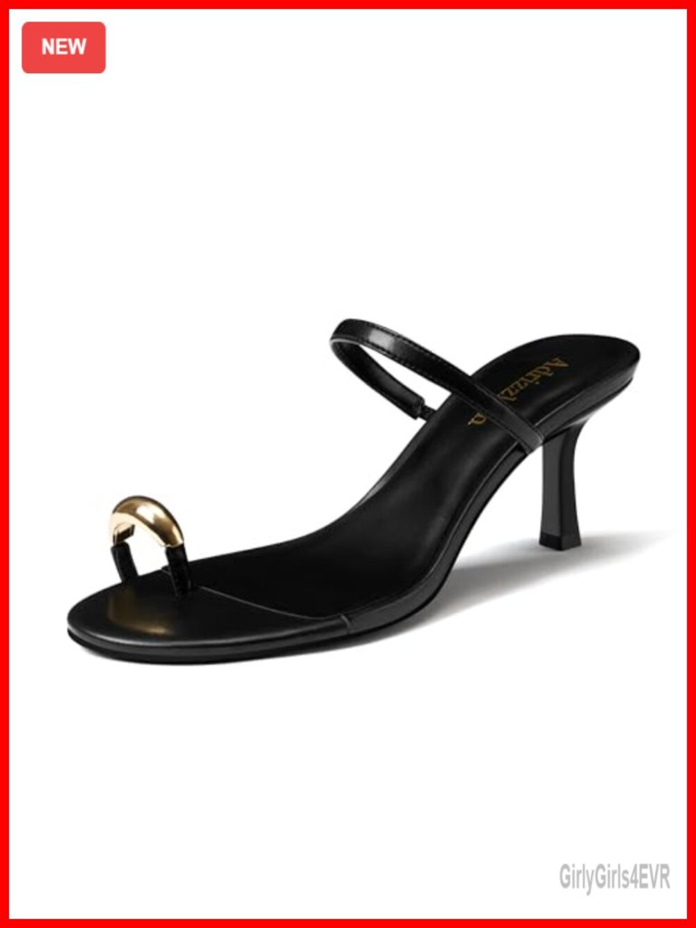 Adrizzlein Women's Kitten Heel Open Toe Strappy Heeled Sandals